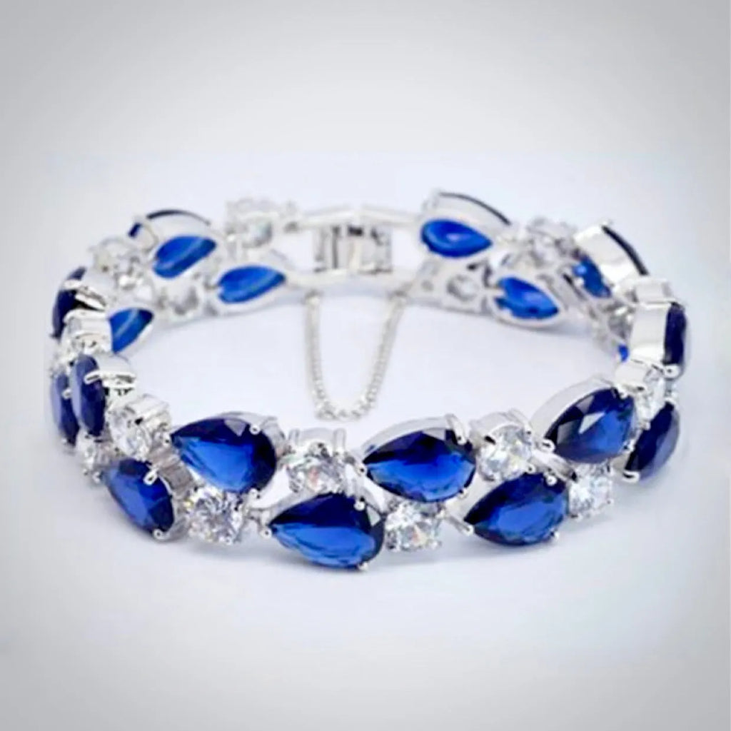 Wedding Jewelry - Cubic Zirconia Bridal Bracelet - Available in Silver and Rose Gold