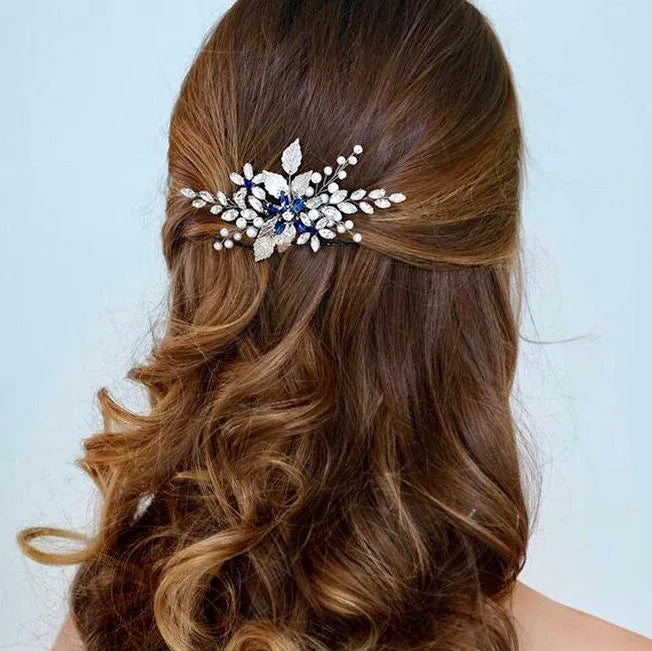 Wedding Hair Accessories - Pearl and Crystal Bridal Hair Comb - More Colors Available