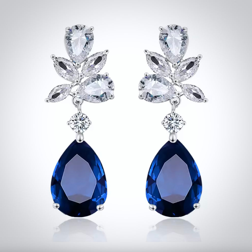 Wedding Jewelry - Cubic Zirconia Bridal Earrings - Available in Silver, Rose Gold and Yellow Gold