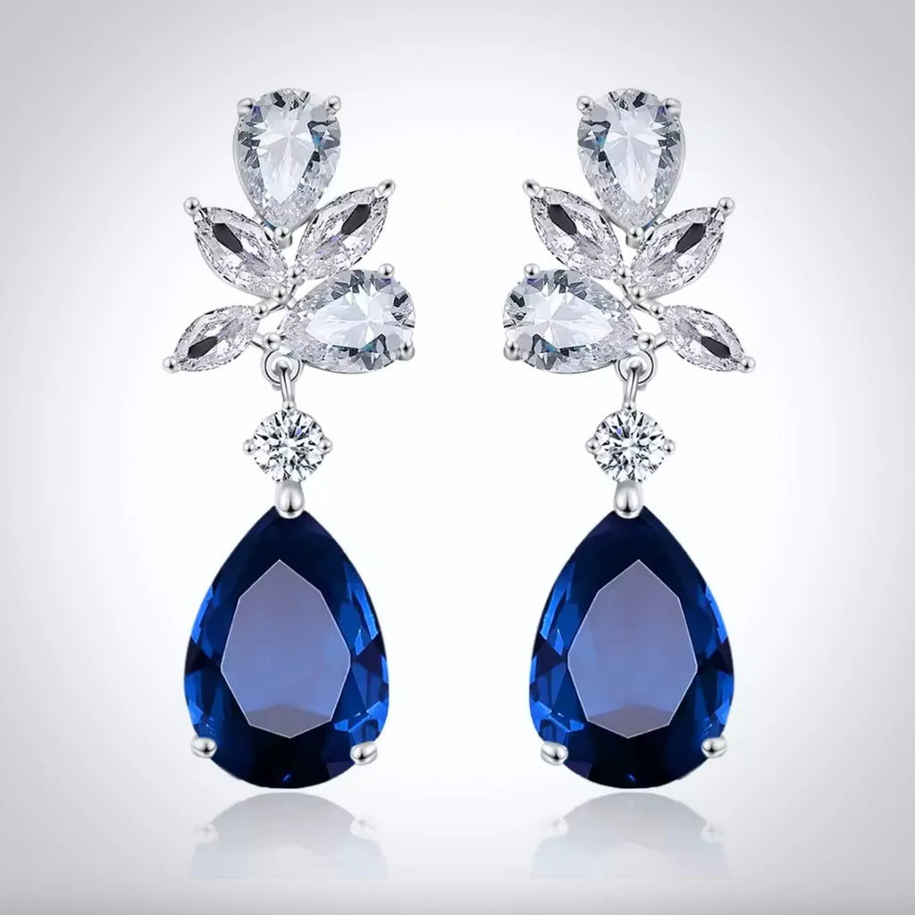 Wedding Jewelry - Cubic Zirconia Bridal Earrings - Available in Silver, Rose Gold and Yellow Gold