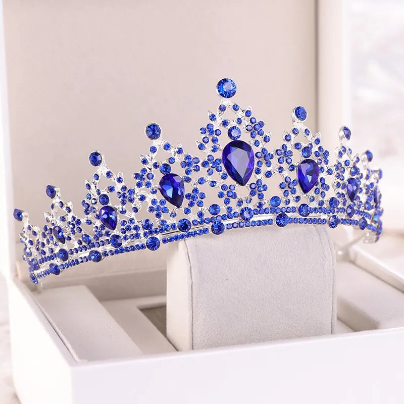 Wedding Hair Accessories - Blue Crystal Bridal Tiara | ADORA by Simona
