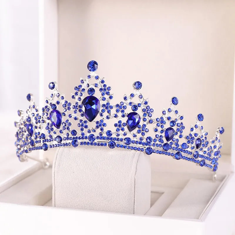 Wedding Hair Accessories - Blue Crystal Bridal Tiara | ADORA by Simona