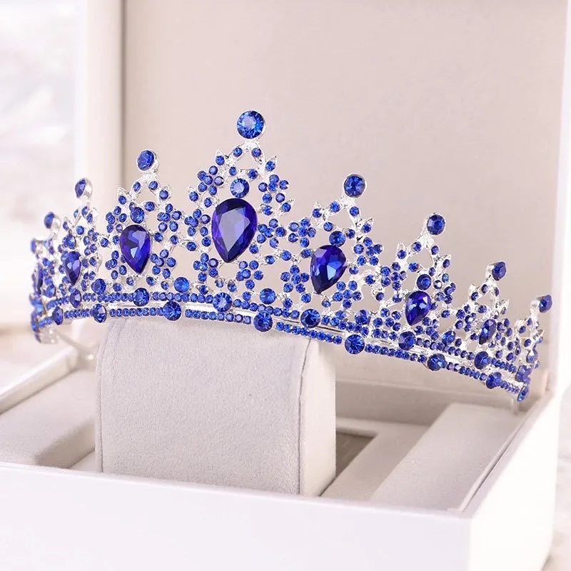 Wedding Hair Accessories - Blue Crystal Bridal Tiara | ADORA by Simona