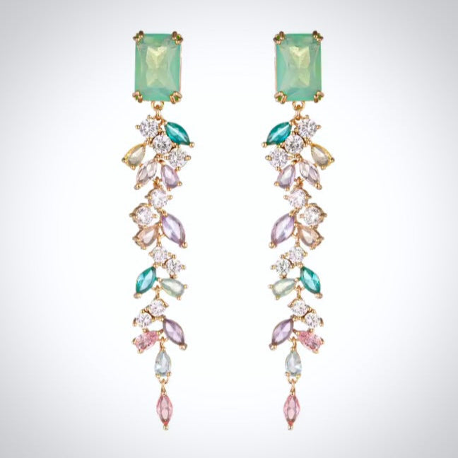 Wedding Jewelry - Bohemian Cubic Zirconia Bridal Earrings
