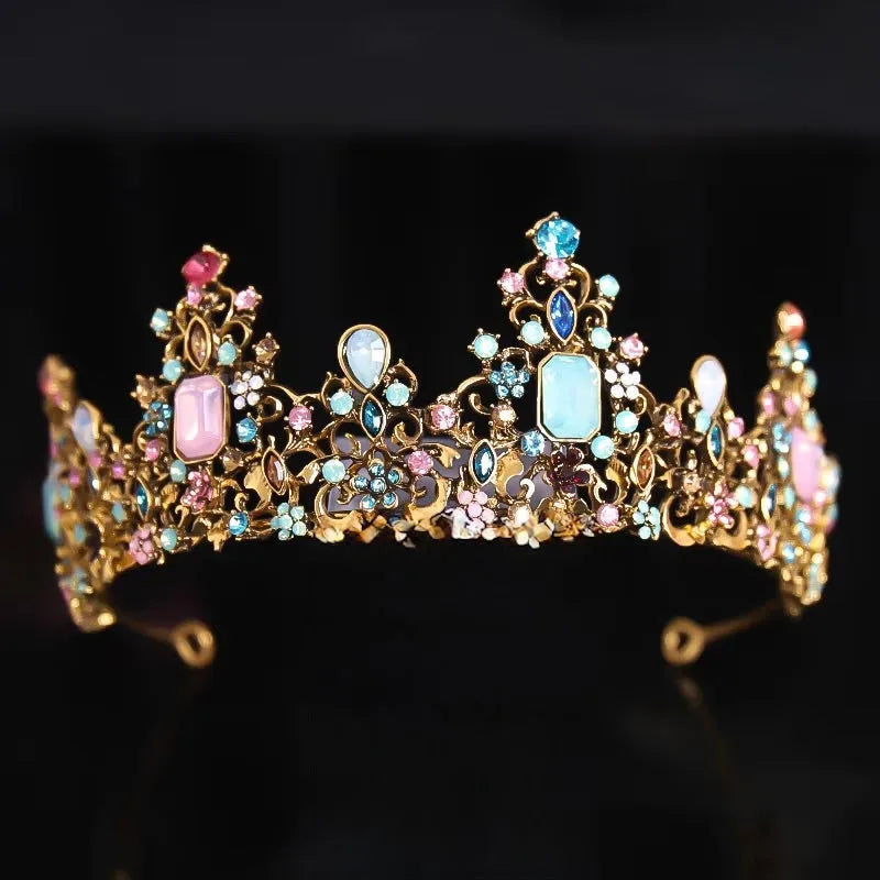 Wedding Hair Accessories - Bohemian Antique Gold Bridal Tiara