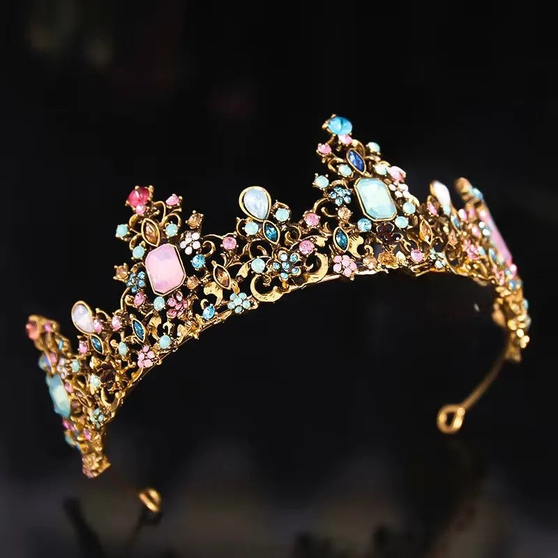 Wedding Hair Accessories - Bohemian Antique Gold Bridal Tiara