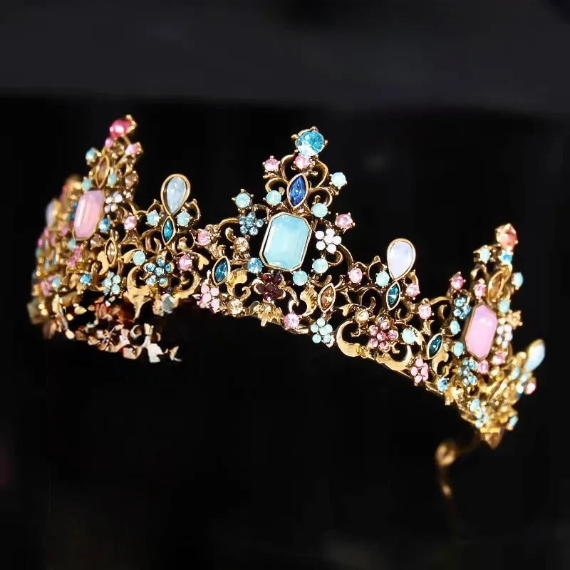 Wedding Hair Accessories - Bohemian Antique Gold Bridal Tiara