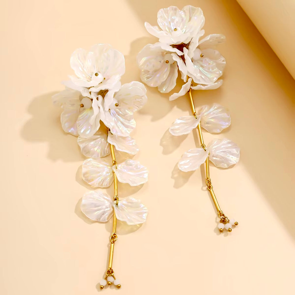 Wedding Jewelry - Bohemian Floral Bridal Earrings