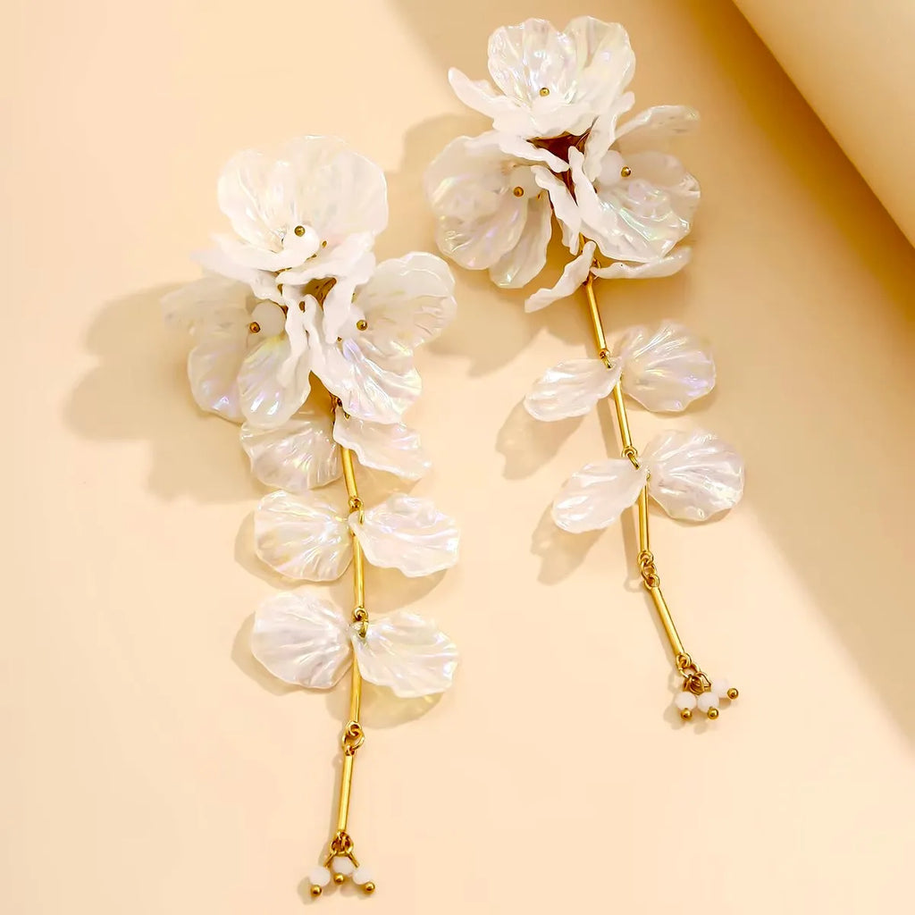 Wedding Jewelry - Bohemian Floral Bridal Earrings