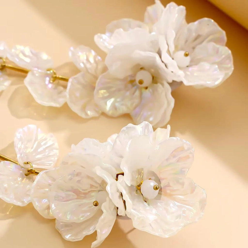 Wedding Jewelry - Bohemian Floral Bridal Earrings