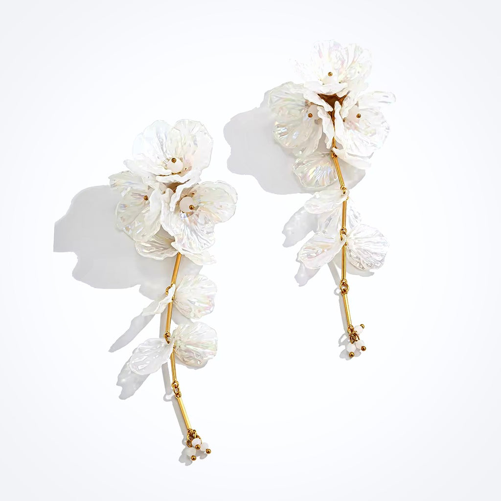 Wedding Jewelry - Bohemian Floral Bridal Earrings