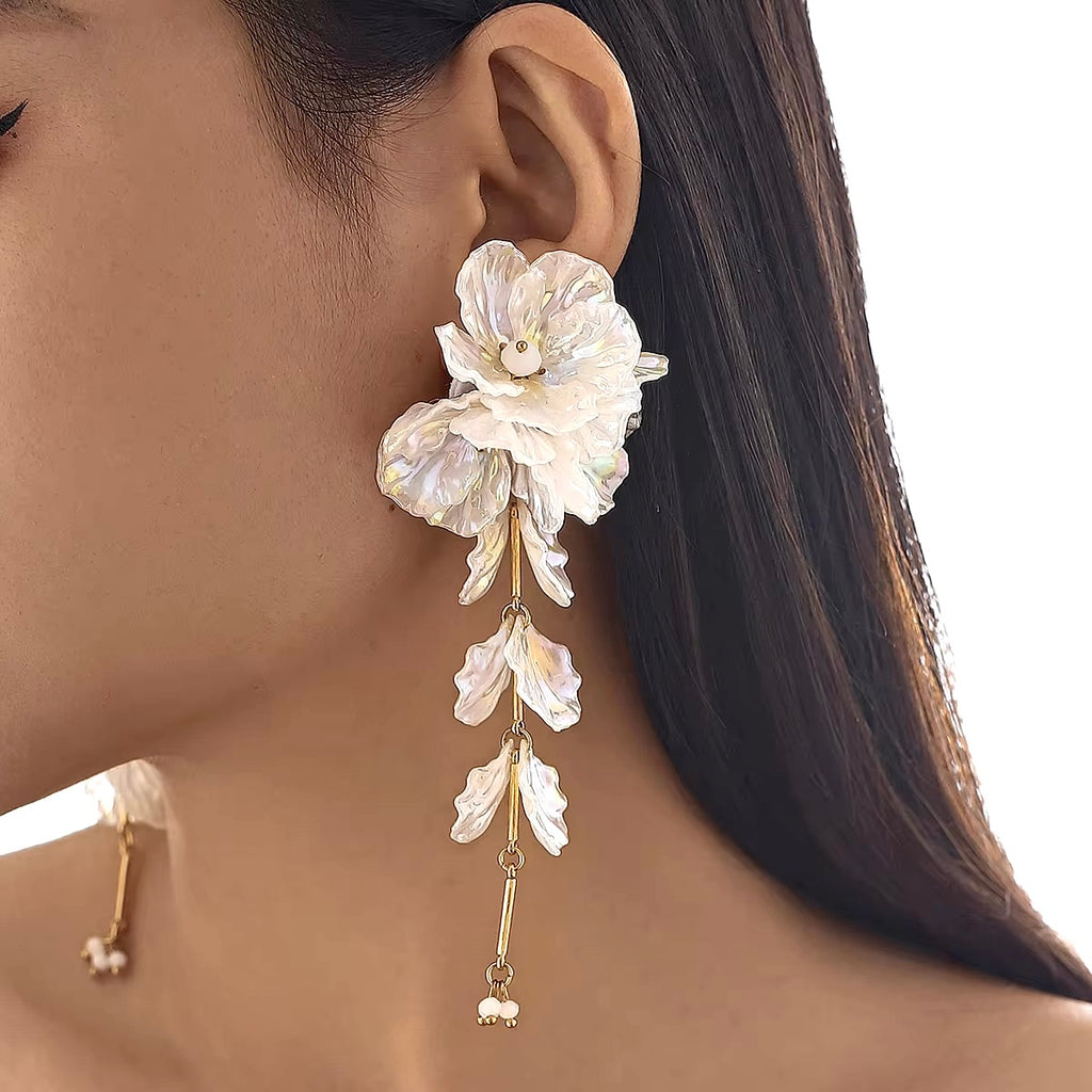 Wedding Jewelry - Bohemian Floral Bridal Earrings