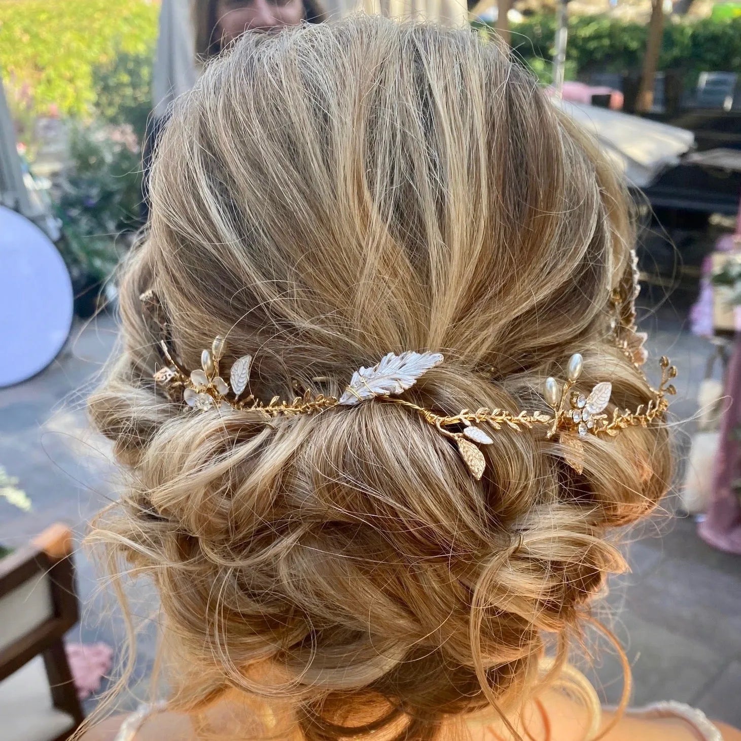 Brides & Hairpins Efi Comb Set in Gold Ivory and Co Gold Crystal Encrusted Sparkling Hair Comb main image 3