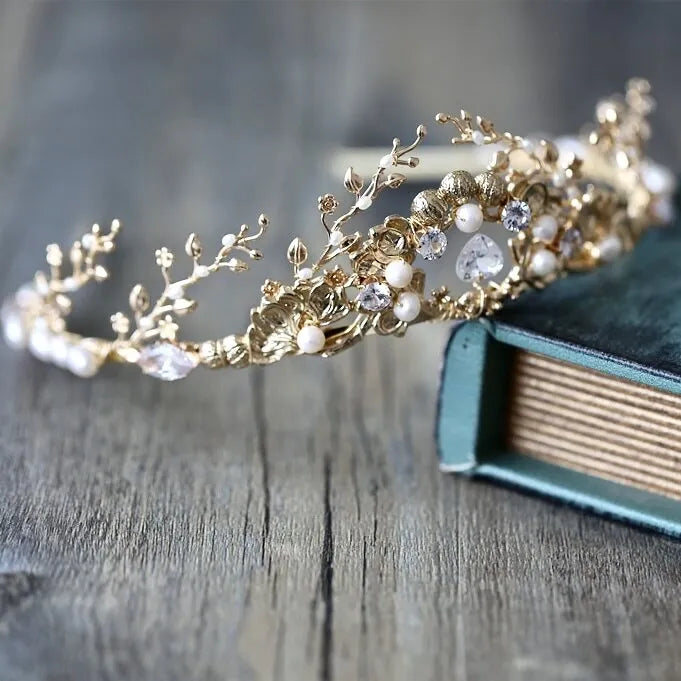 Wedding Hair Accessories - Bohemian Pearl Bridal Tiara