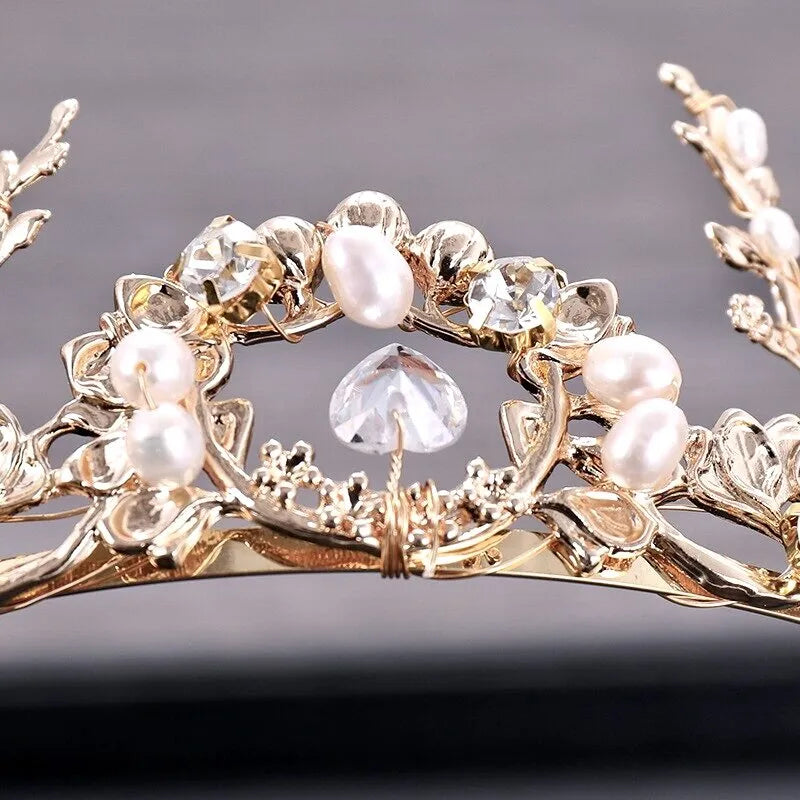 Wedding Hair Accessories - Bohemian Pearl Bridal Tiara