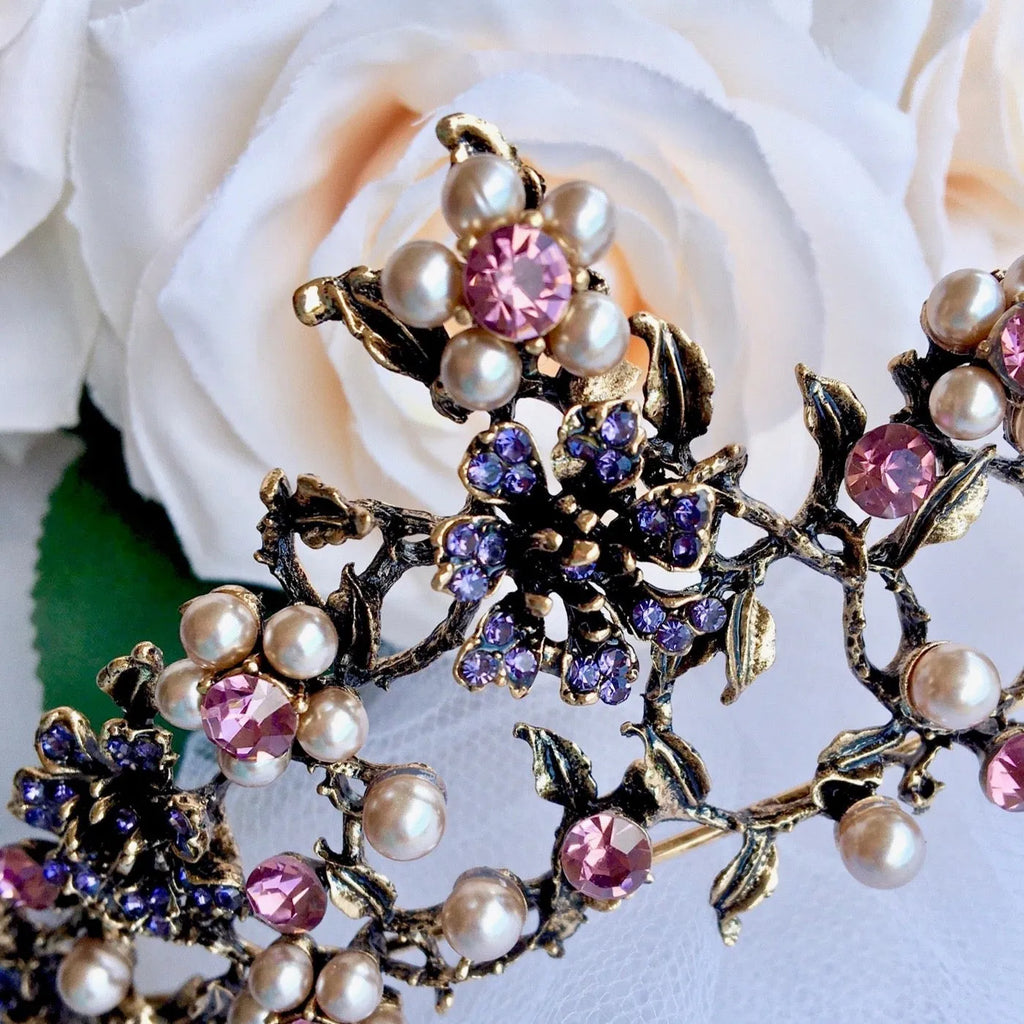 Wedding Hair Accessories - Bohemian Gold Pearl Bridal Tiara