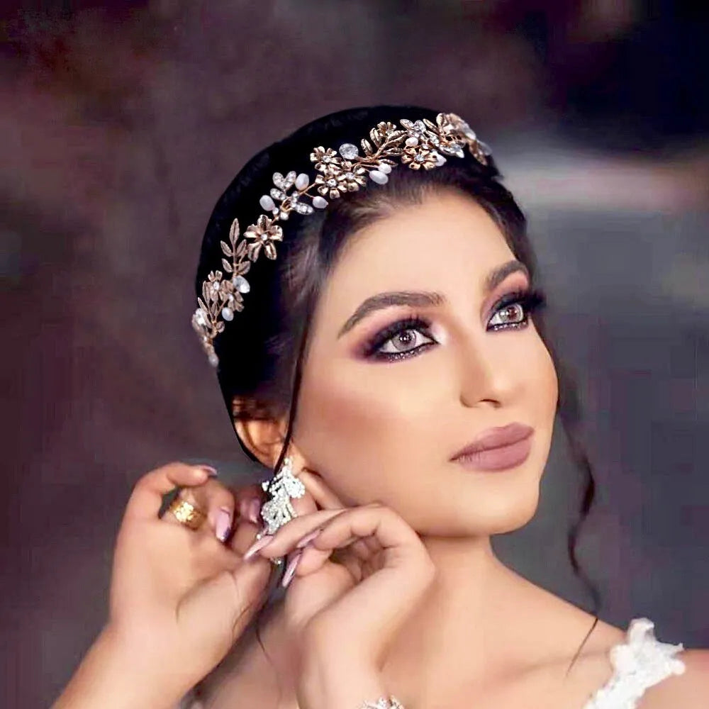 Wedding Pearl Jewelry - Vintage Pearl and Rhinestone Bridal Headband