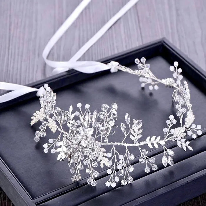 Wedding Accessories - Bohemian Crystal and Pearl Bridal Belt/Sash - Available in Gold and Silver 