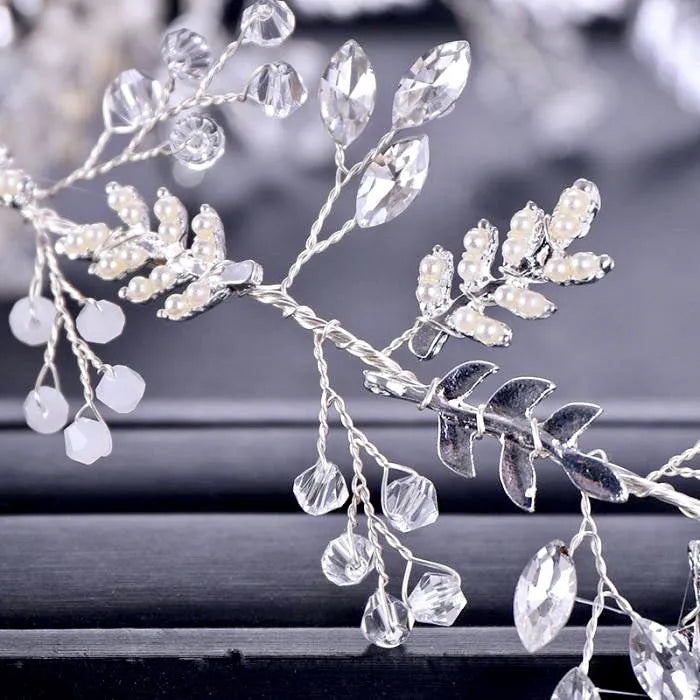 Wedding Accessories - Bohemian Crystal and Pearl Bridal Belt/Sash - Available in Gold and Silver 