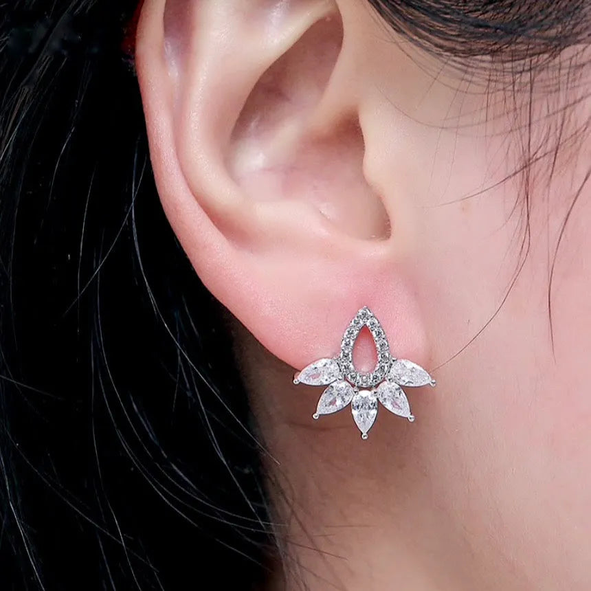 Wedding Jewelry - Cubic Zirconia Bridal Stud Earrings