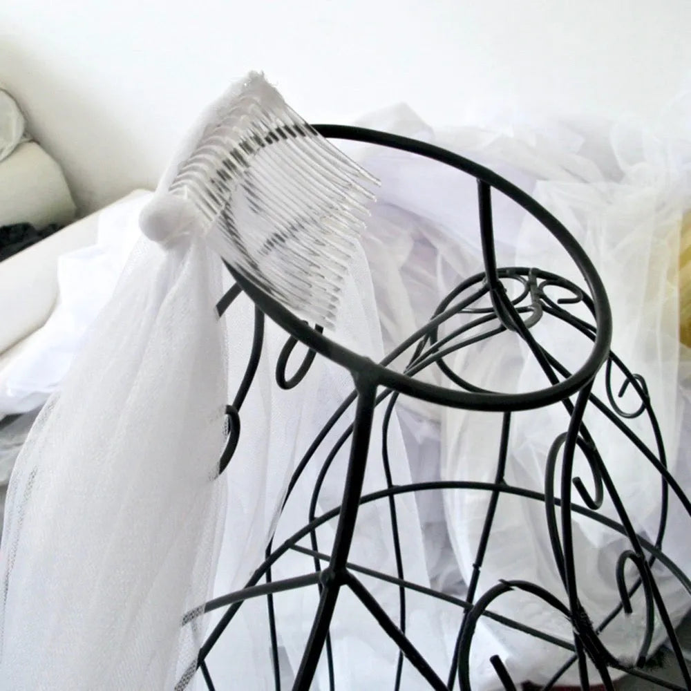 Wedding Veils - Satin Edge Fingertip Length Bridal Veil