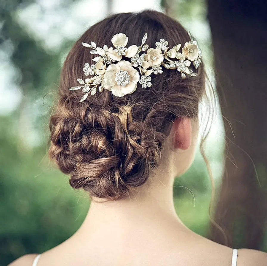 Wedding Hair Accessories - Pearl and Crystal Bridal Hair Comb