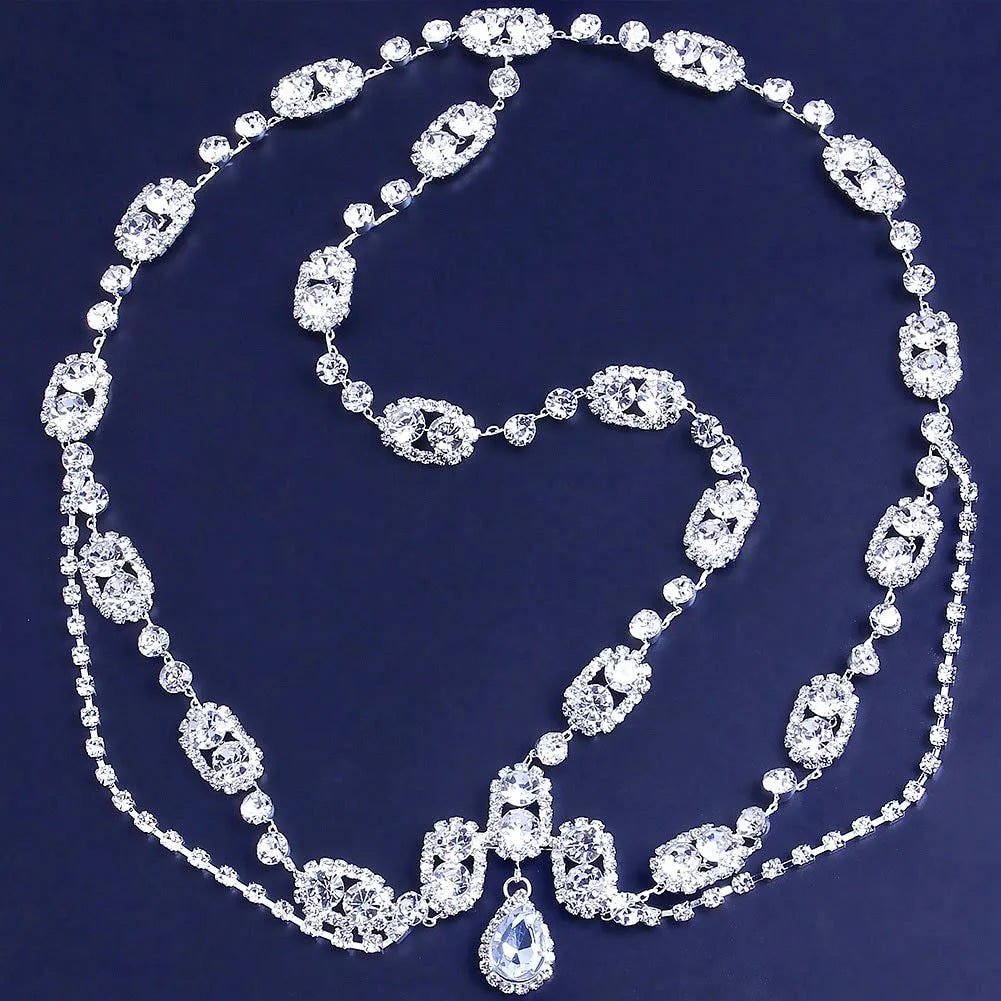 Wedding Hair Accessories - Crystal Bridal Forehead Accessory - Available in Silver and Gold