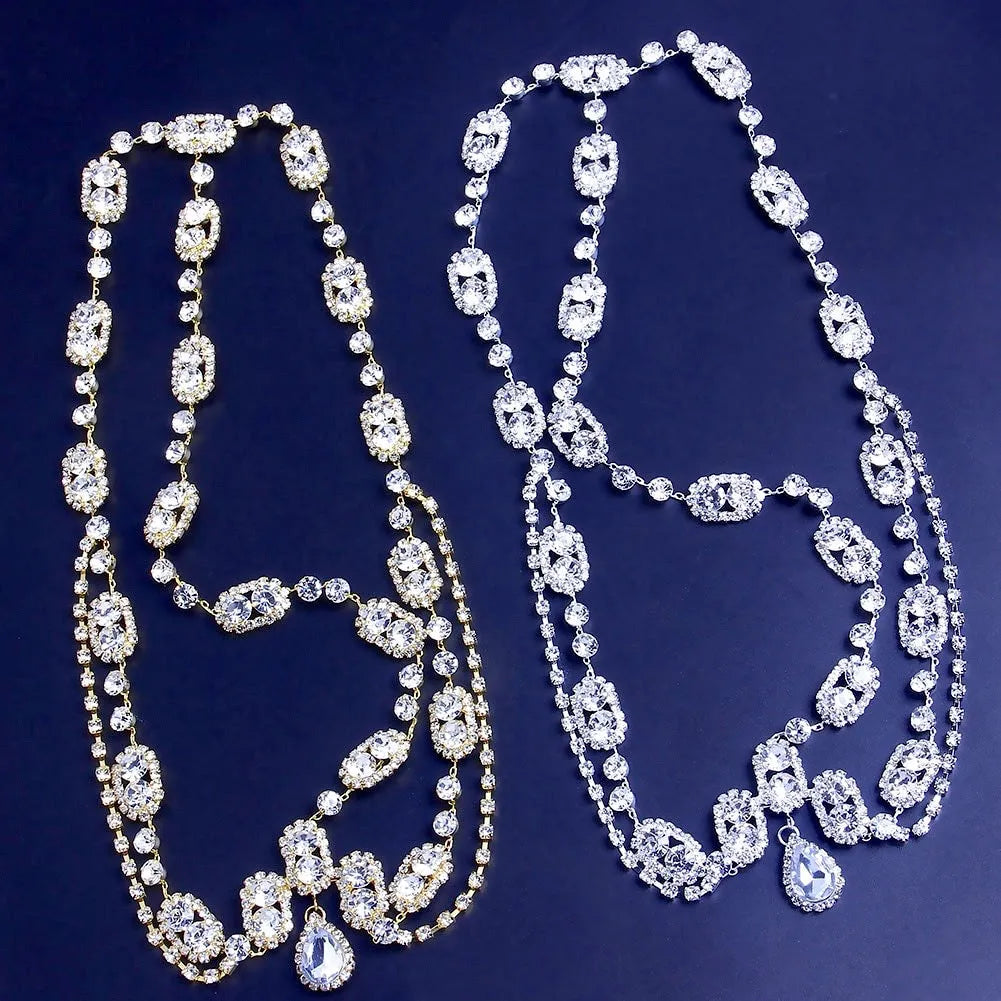 Wedding Hair Accessories - Crystal Bridal Forehead Accessory - Available in Silver and Gold