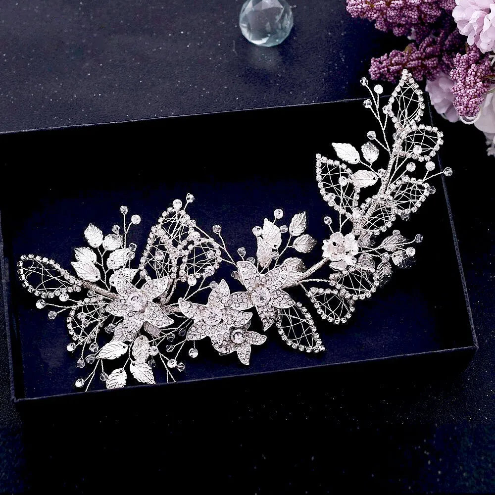 Wedding Hair Accessories - Crystal Bridal Headband - Available in Silver and Gold