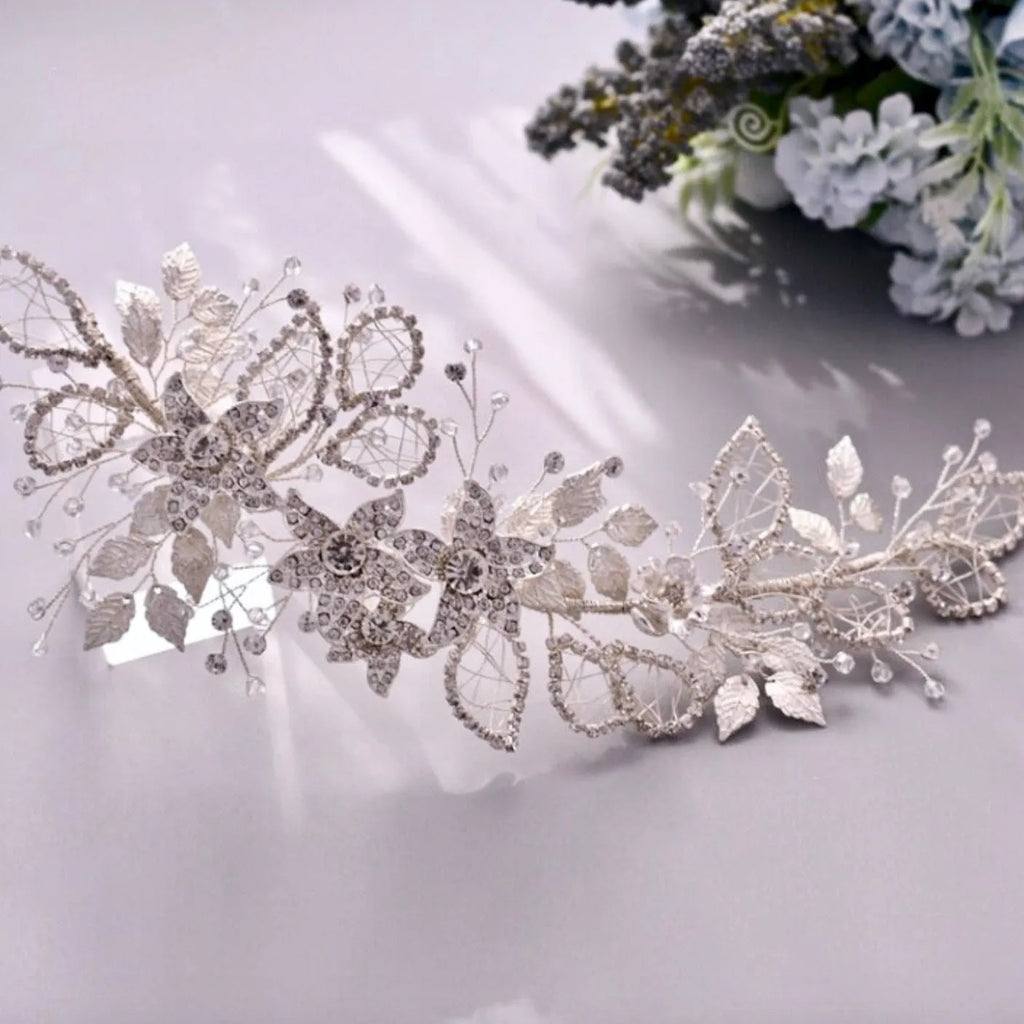 Wedding Hair Accessories - Crystal Bridal Headband - Available in Silver and Gold