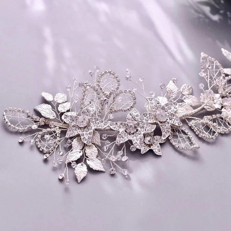 Wedding Hair Accessories - Crystal Bridal Headband - Available in Silver and Gold