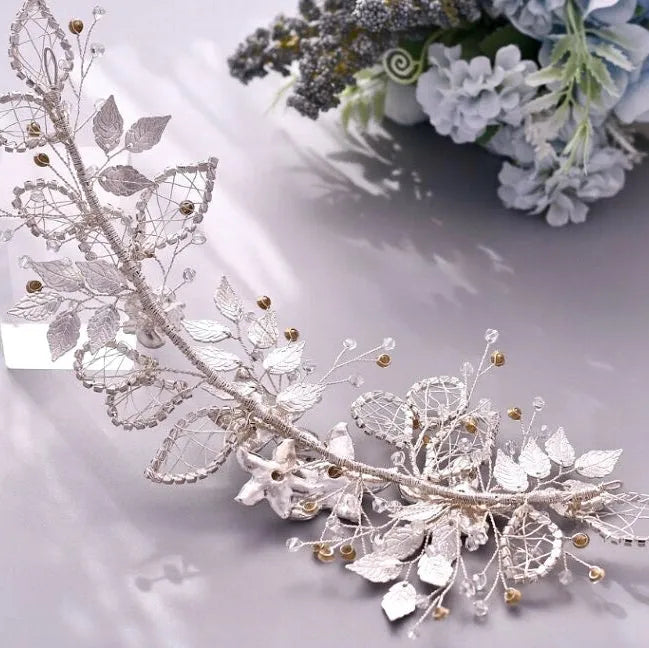 Wedding Hair Accessories - Crystal Bridal Headband - Available in Silver and Gold