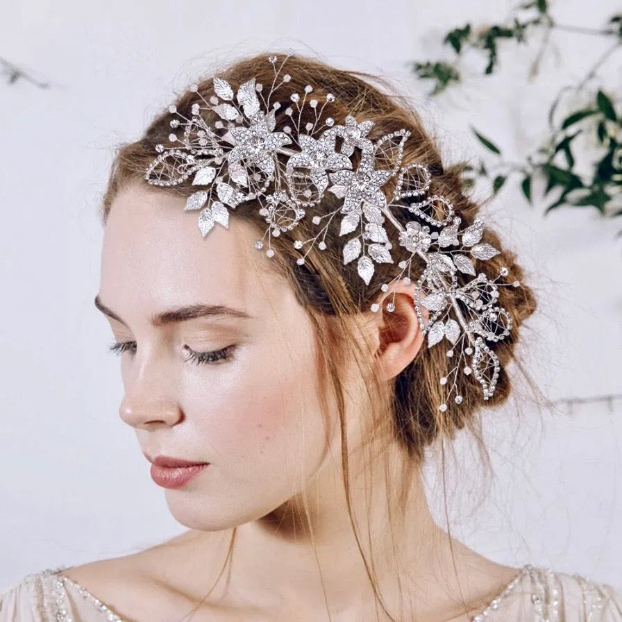 Wedding Hair Accessories - Crystal Bridal Headband - Available in Silver and Gold