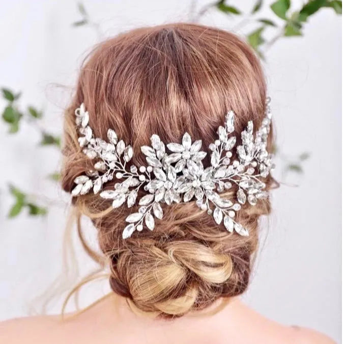 Wedding Hair Accessories - Pearl and Crystal Bridal Hair Comb - Available in Silver, Rose Gold and Yellow Gold