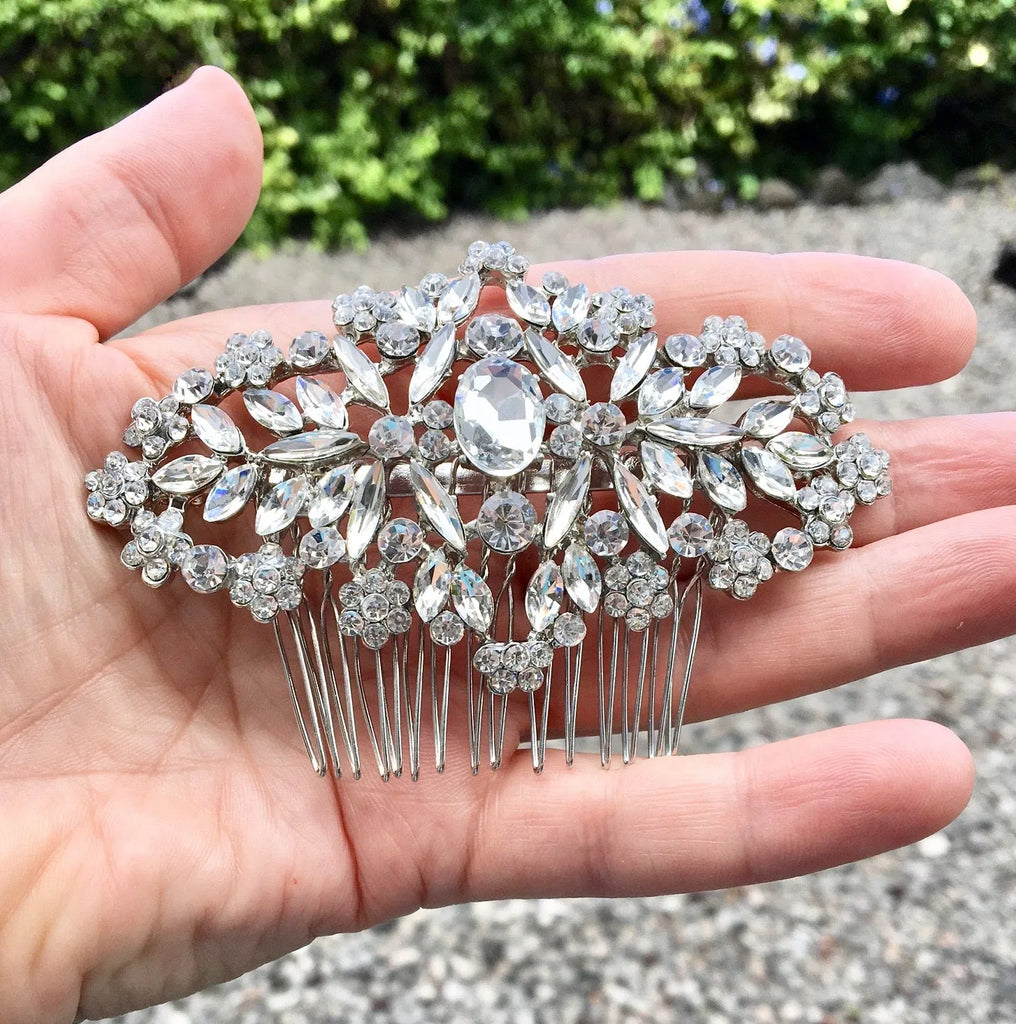 Wedding Hair Accessories - Crystal Bridal Hair Comb - Available in Silver, Rose Gold and Yellow Gold