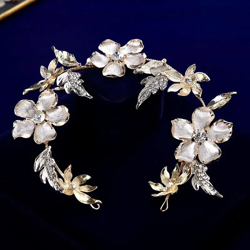 Wedding Hair Accessories - Gold Crystal Bridal Headband