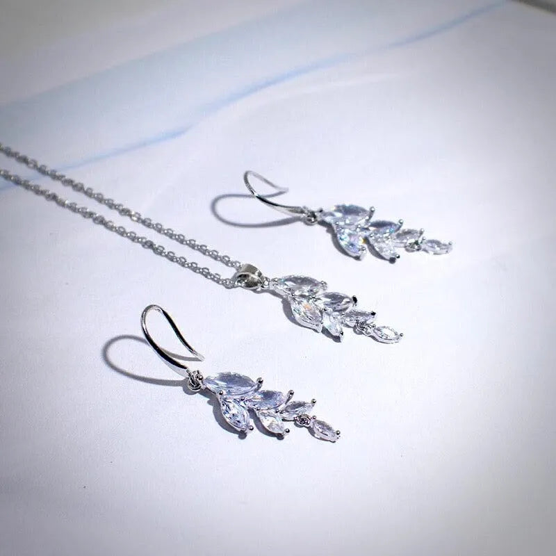 Wedding Jewelry - Cubic Zirconia Bridal Jewelry Set - Available in Silver, Rose Gold and Yellow Gold