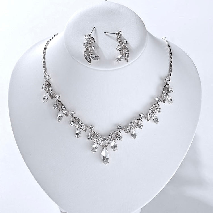 Wedding Jewelry and Accessories - Rhinestone Bridal Jewelry Set - Available in Gold and Silver