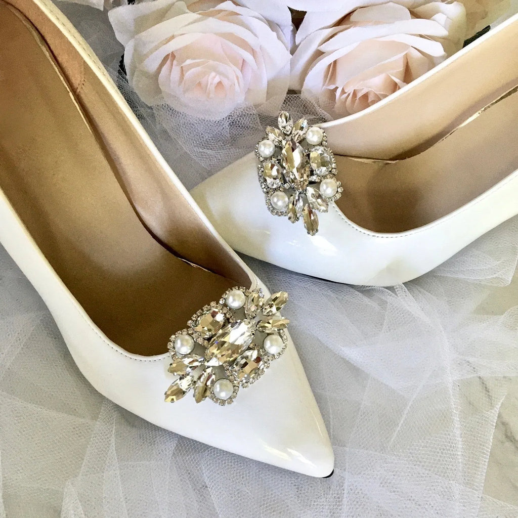 Wedding Accessories - Pearl and Crystal Bridal Shoe Clips