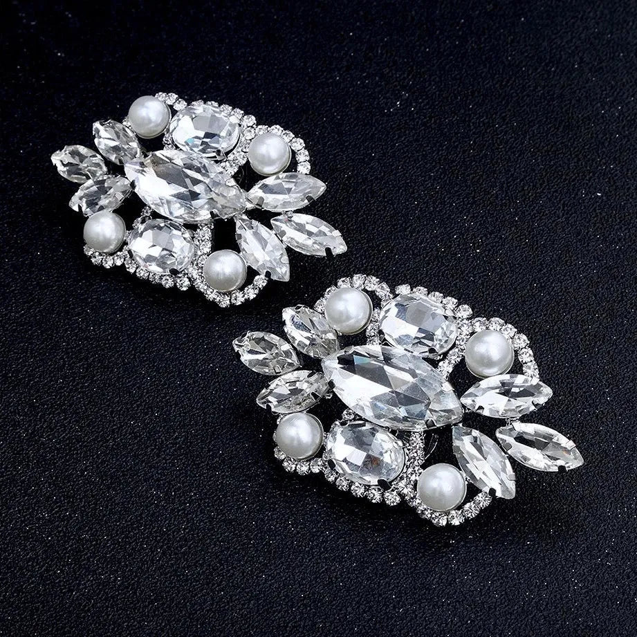 Wedding Accessories - Pearl and Crystal Bridal Shoe Clips