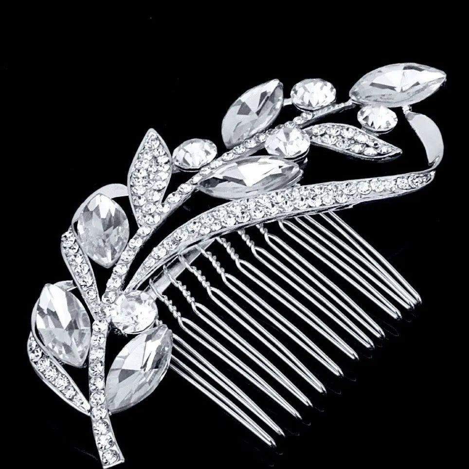 Wedding Hair Accessories - Crystal Bridal Hair Comb - Available in Silver and Gold