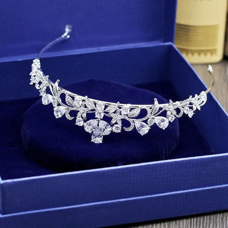 Wedding Hair Accessories - Cubic Zirconia Bridal Tiara