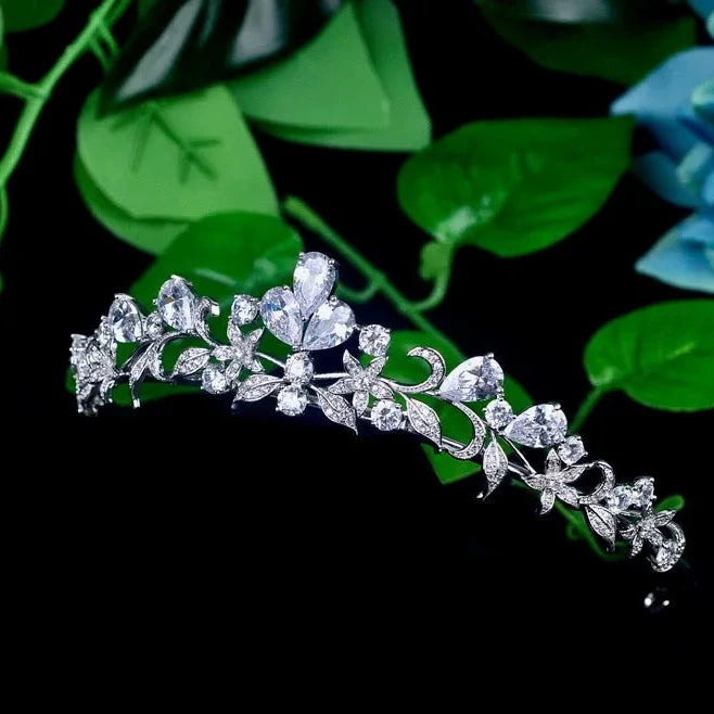 Wedding Hair Accessories - Cubic Zirconia Bridal Tiara