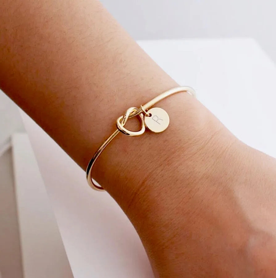 Bridal Party Gifts - Knot Bracelet - Available in Silver, Rose Gold and Yellow Gold