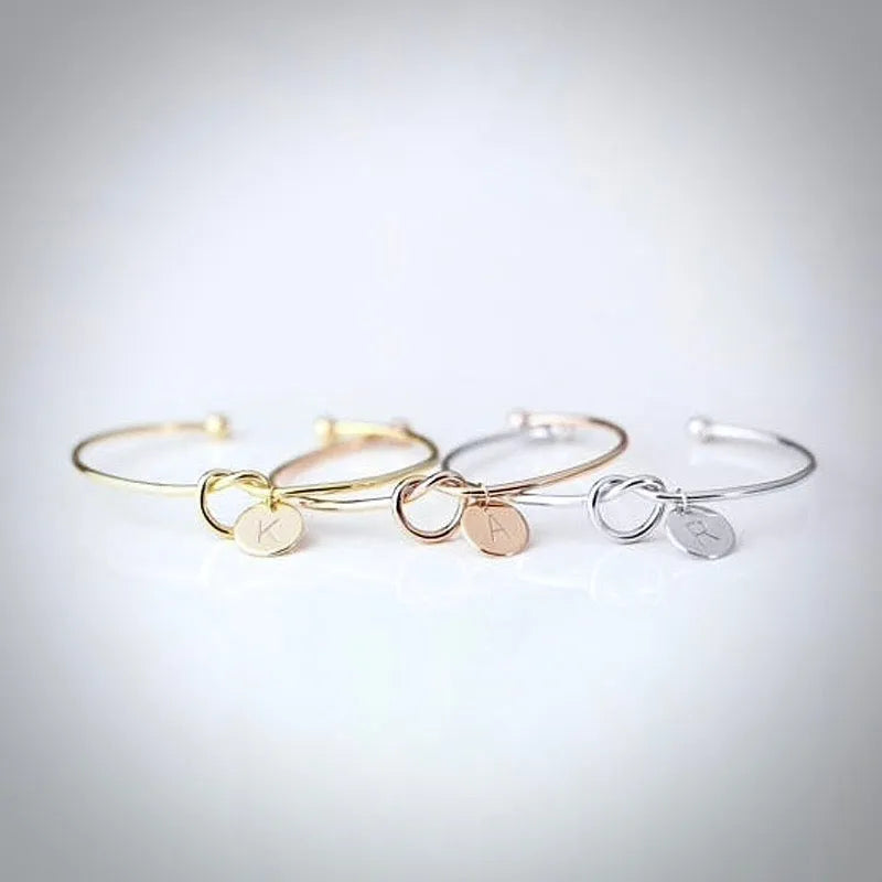 Bridal Party Gifts - Knot Bracelet - Available in Silver, Rose Gold and Yellow Gold