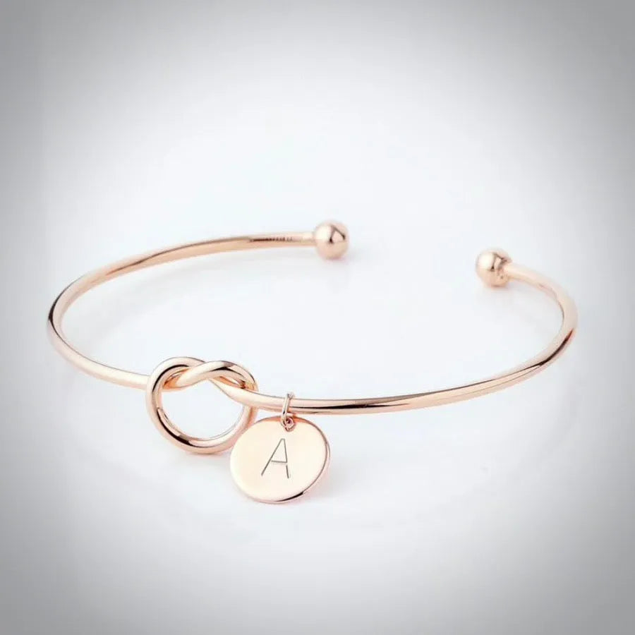 Bridal Party Gifts - Knot Bracelet - Available in Silver, Rose Gold and Yellow Gold