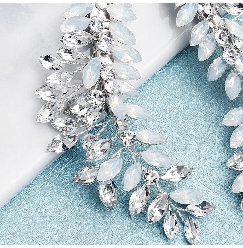 Wedding Hair Accessories -  Opal Bridal/Bridesmaid Hair Clips