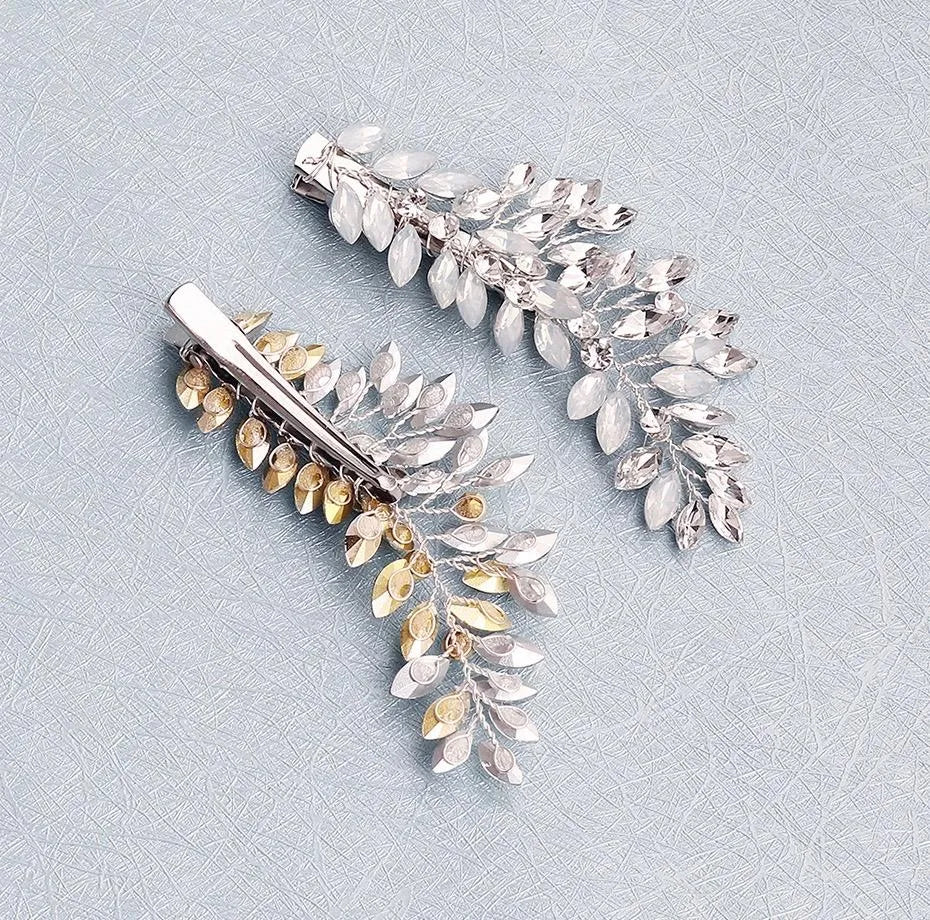 Wedding Hair Accessories -  Opal Bridal/Bridesmaid Hair Clips