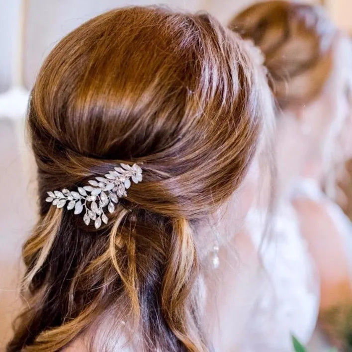 Opal Bridesmaid Hair Clip – Bridal & Wedding Hair Accessory  display picture 3