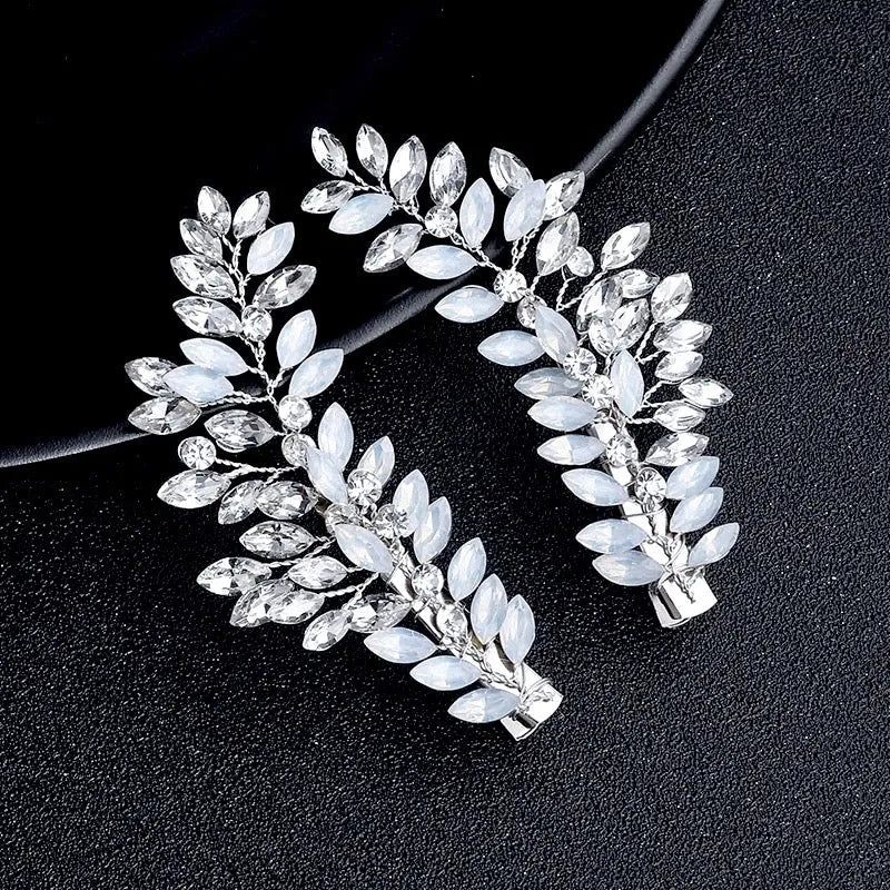 Wedding Hair Accessories -  Opal Bridal/Bridesmaid Hair Clips